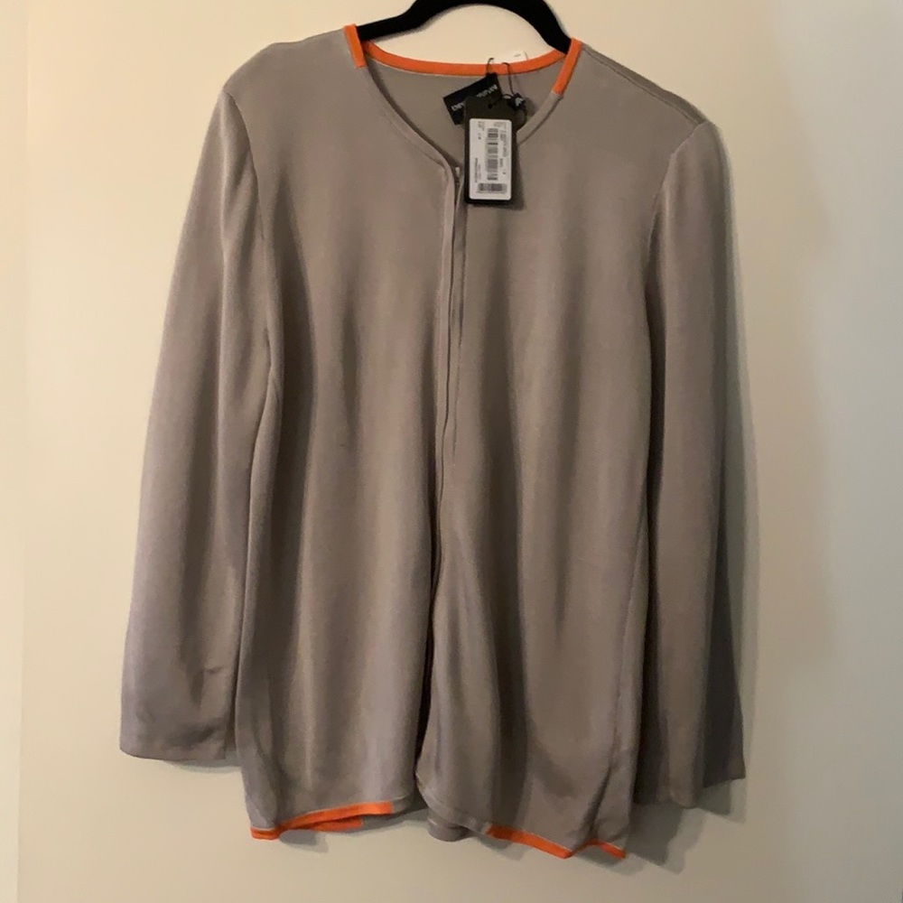 Emporium Armani light gray top.  Size 48 (14 US)